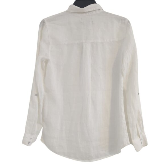 Tahari 100 % Linen Women Full Sleeve Shirt Dress. - Picture 3 of 5
